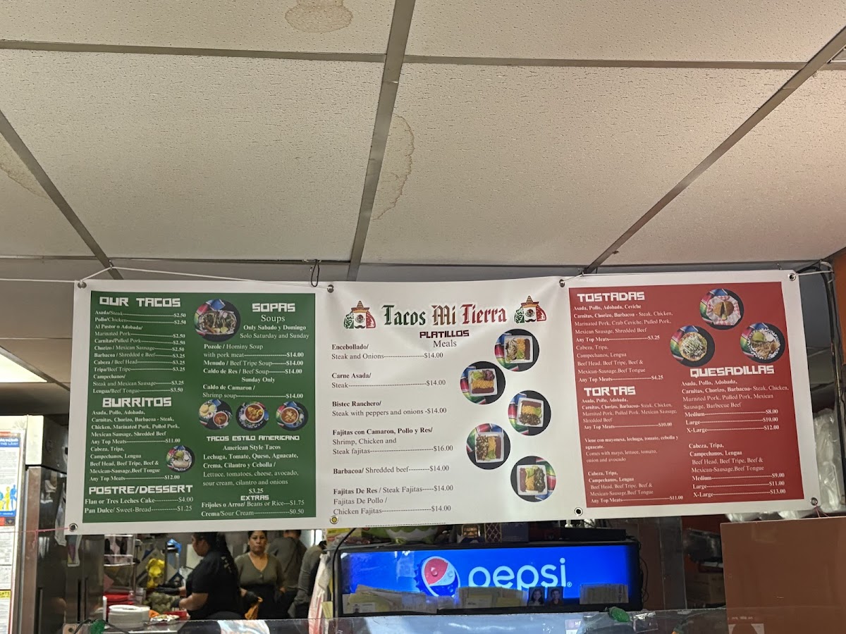 Tacos Mi Tierra Menu - Image 1
