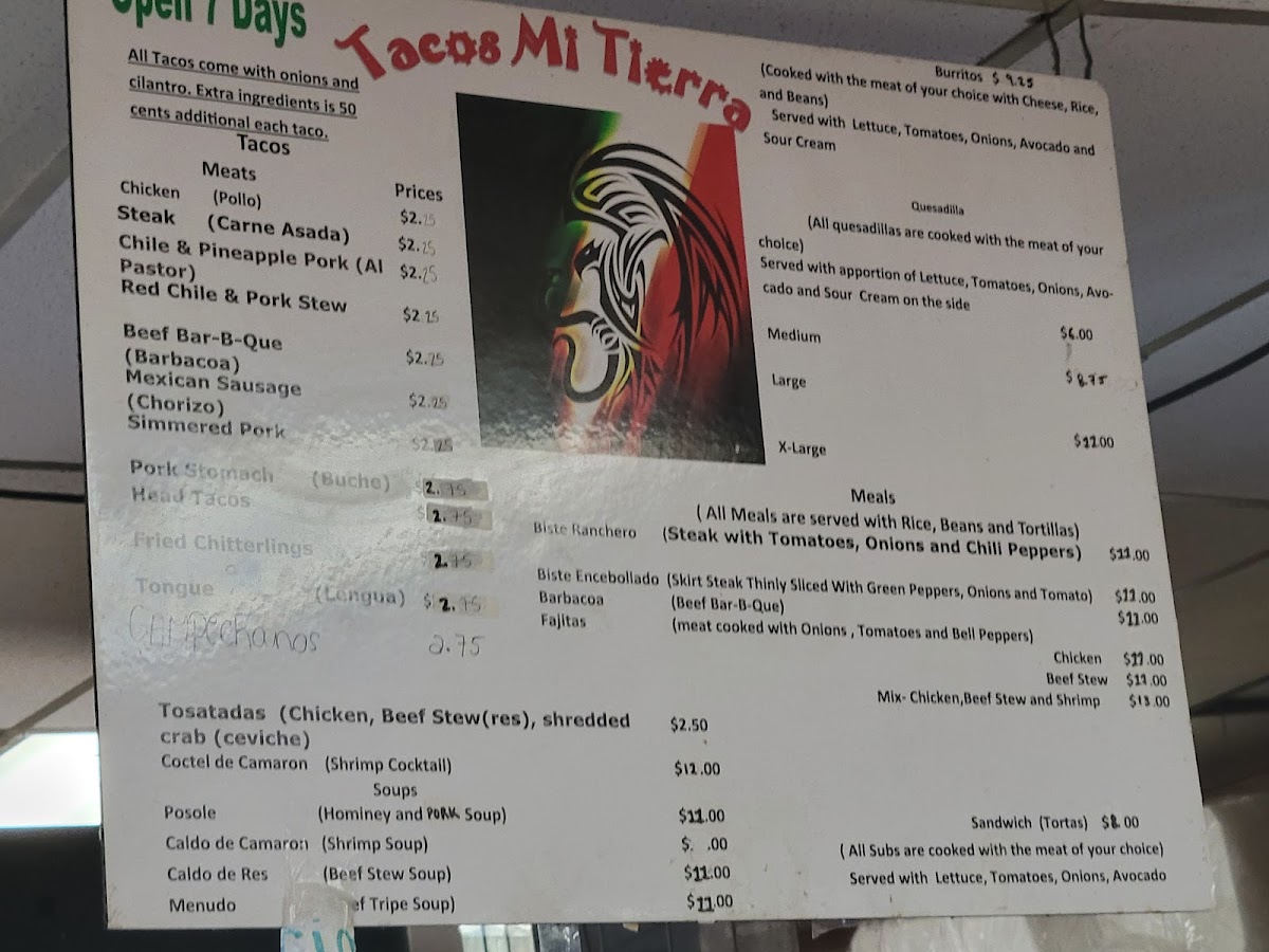 Tacos Mi Tierra Menu - Image 4