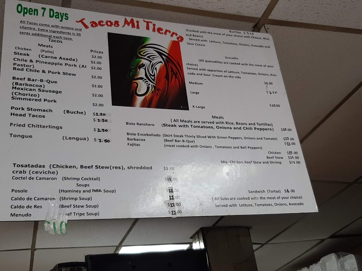 Tacos Mi Tierra Menu - Image 5